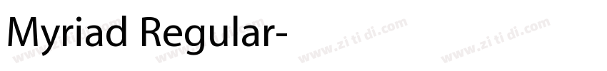 Myriad Regular字体转换